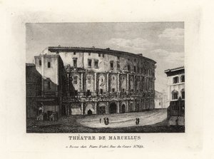 Utsikt over Theatre of Marcellus, Roma av Unbekannt