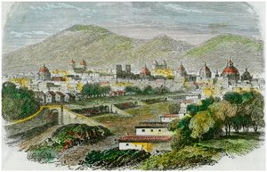 Utsikt over byen Cuzco, Peru, c1875 av Unbekannt
