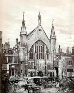 Utsikt over østenden av Guildhall og Old Library, City of London, 1886 av Unbekannt