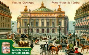 Utsikt over hovedsteder: Place de lOpera, Paris, ca 1900 av Unbekannt