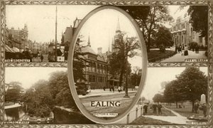 Utsikt over Ealing, vest-London, 1917. av Unbekannt