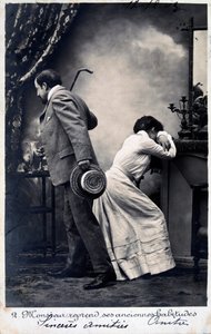 Vintage fransk postkort, c1900 av Unbekannt