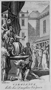 Virginius dreper sin datter Virginia, midten av 1700-tallet. av Unbekannt