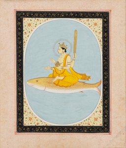 Vishnu som fiskeavataren, Matsya, 1805-1815 av Unbekannt