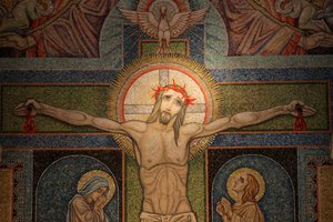 Visitation basilicaCrucifixion mosaikk av Antoine Molkenboer, Annecy, Frankrike av Unbekannt