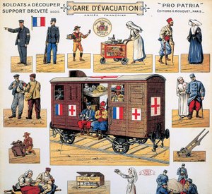 Røde Kors jernbanevogn fra første verdenskrig, ca 1916-1918 av Unbekannt