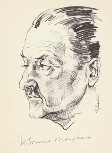 W Somerset Maugham , britisk forfatter, ca 1930-tallet av Unbekannt