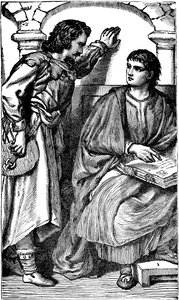 Waldenser-misjonærtrubador viser sin folkelige bibel, c1170 av Unbekannt