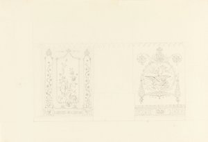 Veggdekorasjon, blå salong, Royal Pavilion, Brighton av Unbekannt