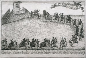 Appelsinkrigen, gravering av Unbekannt