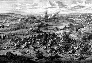 Den spanske arvefølgekrigen: Slaget ved Blenheim, Bayern, 3. august 1704 av Unbekannt