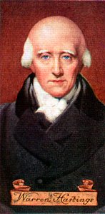 Warren Hastings, hentet fra en serie sigarettkort, 1935 av Unbekannt