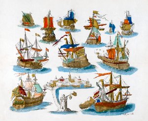 Krigsskip, 1700-tallet av Unbekannt