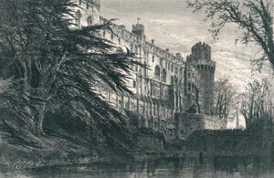 Warwick Castle fra Vesten, 1800-tallet av Unbekannt