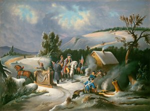 Washington ved Valley Forge, midten av 1800-tallet. av Unbekannt