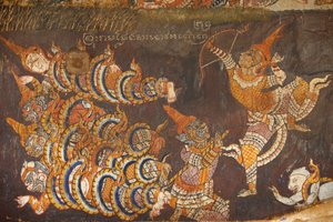 Wat Bo, Siem Reap Veggmaleri av Ramayana, Siem Reap, Kambodsja av Unbekannt
