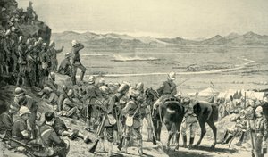 Ser på de afghanske styrkenes rute fra Bab Wali-fjellet, 1. september 1880, 1901. av Unbekannt