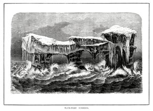 Bølgebårne isfjell, 1877 av Unbekannt