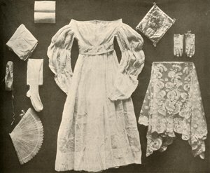 Bryllupsdrakt til frøken Sara Hayes, fra Philadelphia, c1750, 1937. av Unbekannt