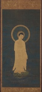 Innbydende nedstigning av Amida Buddha Raigo, ca 12701333. av Unbekannt