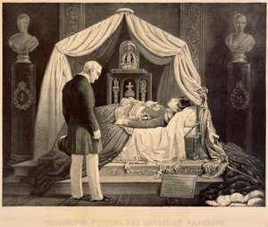 Wellington på besøk til Napoleons relikvier, 1800-tallet av Unbekannt