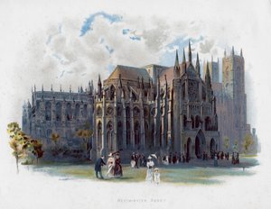 Westminster Abbey, London, sent på 1800-tallet av Unbekannt