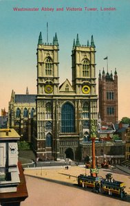 Westminster Abbey og Victoria Tower, London, c1930 av Unbekannt