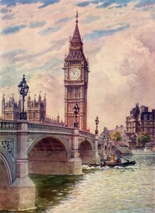 Westminster Bridge og Big Ben, c1948. av Unbekannt