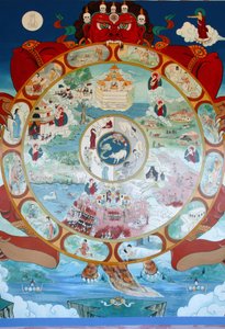 Wheel of Samsara. Temple of the Thousand Buddhas. Toulon sur Arroux Frankrike av Unbekannt