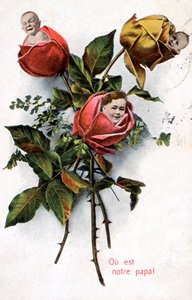 Hvor er faren vår, fransk postkort, c1900 av Unbekannt