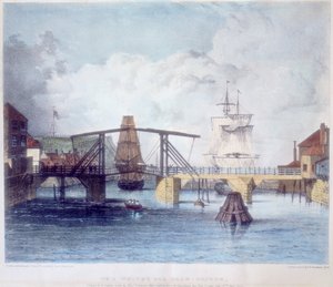 Whitby havn, Yorkshire, ved munningen av elven Esk, c1833 av Unbekannt