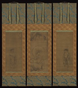 White-Robed Guanyin med Hanshan og Shide, 1300-tallet. av Unbekannt