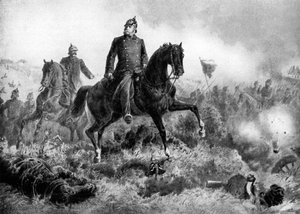 Wilhelm I i slaget ved Sadowa, 3. juli 1866, c1920 av Unbekannt