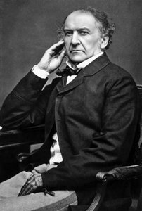 William Ewart Gladstone , britisk liberal statsmann, 1800-tallet av Unbekannt