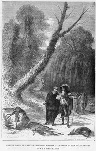 William Harvey, engelsk lege, i Windsor Park, 1600-tallet 1870 av Unbekannt