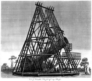 William Herschels reflekterende teleskop med brennvidde på 40 fot, Slough, England, 1809 av Unbekannt