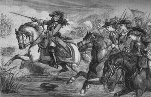 Vilhelm III. At the Boyne, 1690, c1880. av Unbekannt