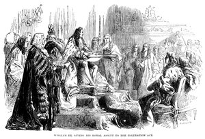 Vilhelm III ga sin kongelige samtykke til Tolerasjonsloven av Unbekannt