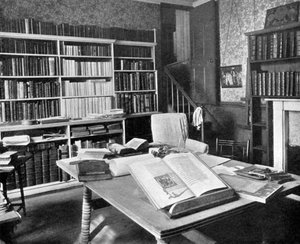 William Morriss-studie, Kelmscott Manor, Kelmscott, Oxfordshire, 1901 av Unbekannt