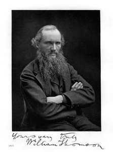 William Thomson, Lord Kelvin, irsk-skotsk matematiker, fysiker og ingeniør, 1877 av Unbekannt