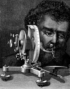 William Wollastons reflekterende goniometer for å måle vinklene til krystaller, 1874 av Unbekannt