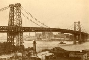 Williamsburg Suspension Bridge, New York, c1930. av Unbekannt