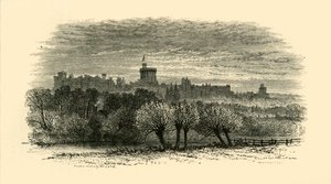 Windsor Castle fra Provosts Lodge i Eton, 1911. av Unbekannt