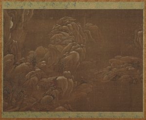 Vinterlandskap, Ming- eller Qing-dynastiet, 1400-1700-tallet. av Unbekannt