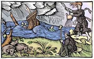 Heks som reiser en storm, 1562 av Unbekannt