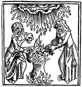 Hekser som fortroller for å bringe regn, 1489 av Unbekannt