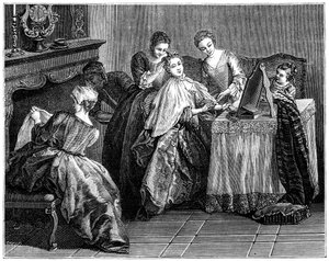 Kvinne på toalettet hennes, 1885 av Unbekannt