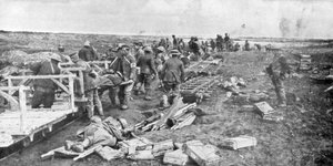 Sårede evakueringspunkt, Vimy, Frankrike, første verdenskrig, april 1917 av Unbekannt
