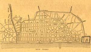 Wrens Plan for gjenoppbygging av London, 1897. av Unbekannt