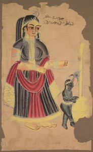 Yasoda og Krishna, 1800-tallet. av Unbekannt